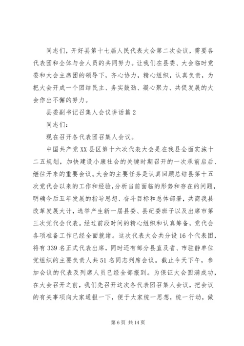 县委副书记召集人会议讲话.docx