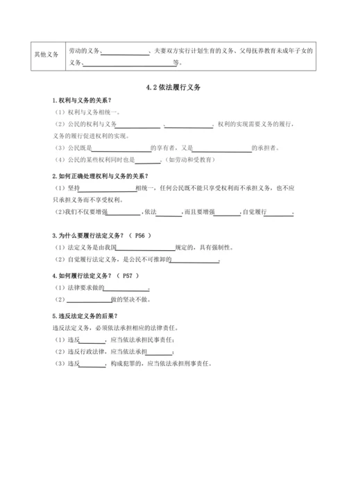 八年级下册期中知识点——默写填空