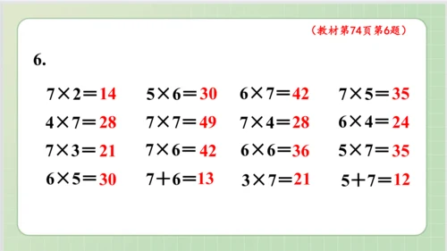 人教版小数二年级上册6单元课本练习十七（课本P73-74页）ppt12页