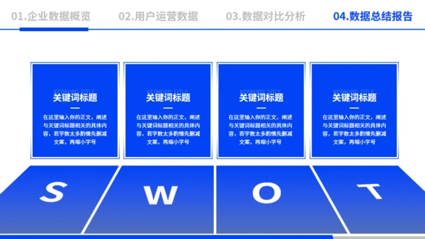 电商运营数据分析蓝色通用PPT模板