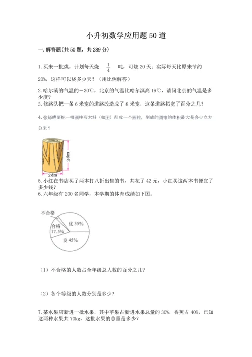 小升初数学应用题50道必考题.docx