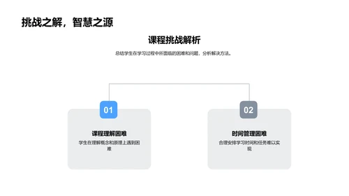 学期课程效能分享PPT模板