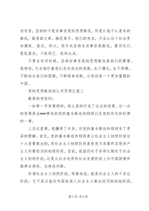 党的思想路线的认识思想汇报.docx