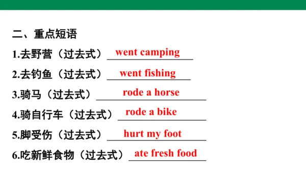 Unit 3　Where did you go？专项复习课件(共67张PPT)