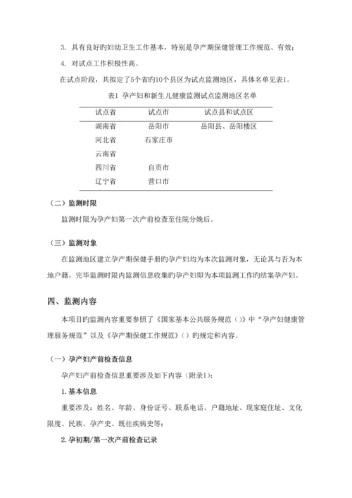 妇幼健康监测试点工作专题方案.docx