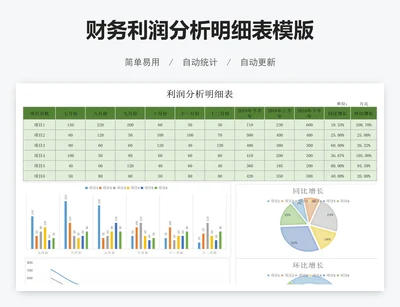 财务利润分析明细表模版