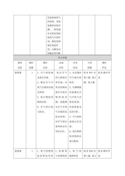 【大单元整体教学设计】人教版初中化学九年级上册 第二单元我们周围的空气 课题1 空气