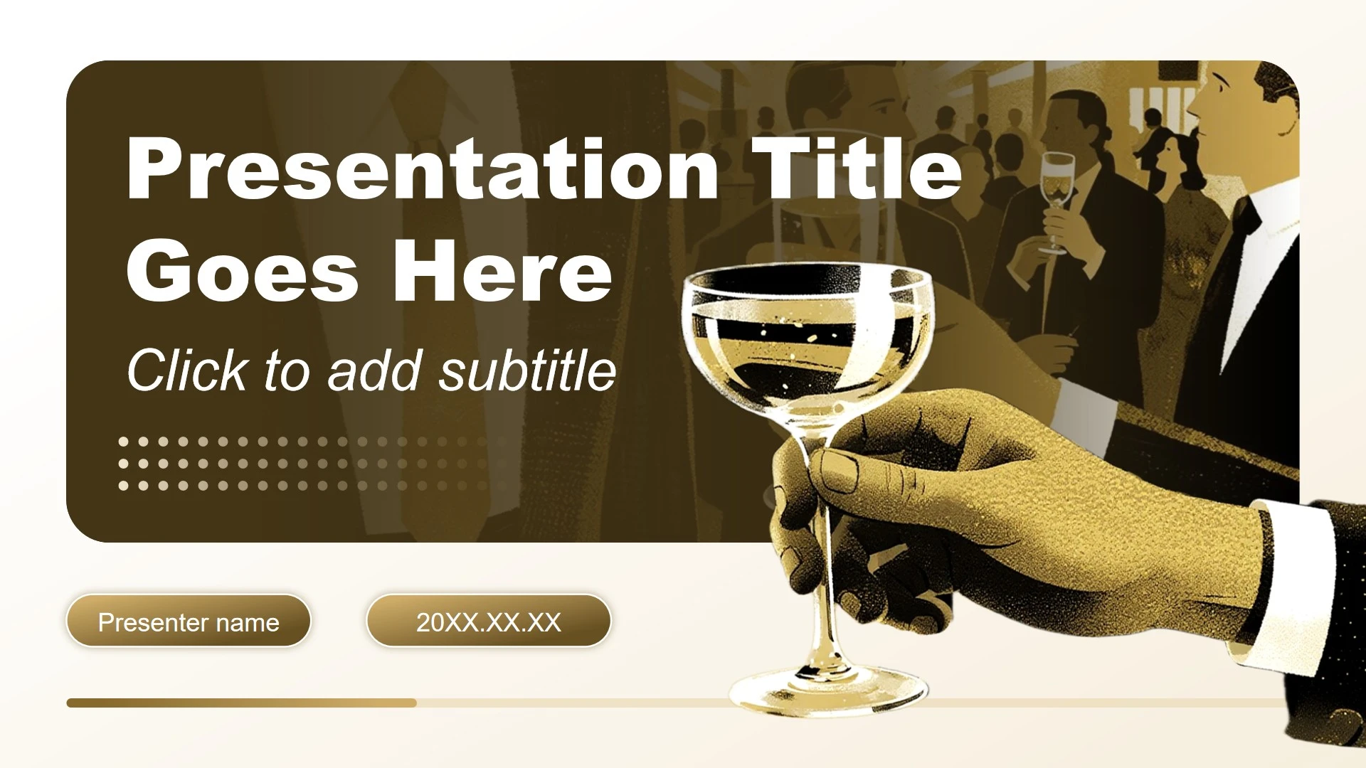 黑金商务风马年春节企业活动策划PPT主题模板