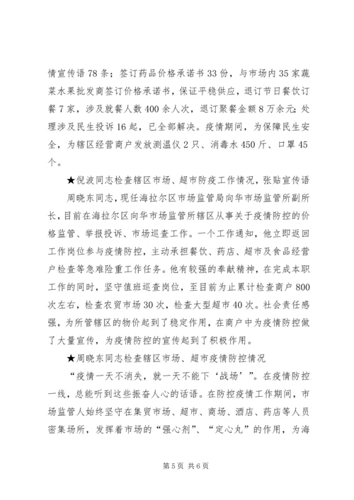 市场监管党员干部新型冠状病毒疫情防控先进事迹 (2).docx