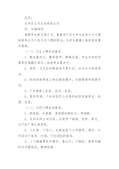 学生行为习惯养成教育活动方案.docx