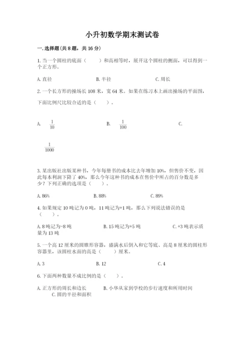 小升初数学期末测试卷可打印.docx