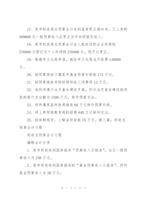 总预算会计工作总结(多篇).docx