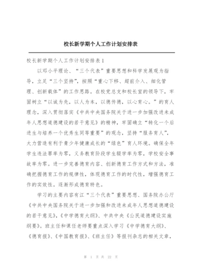 校长新学期个人工作计划安排表.docx