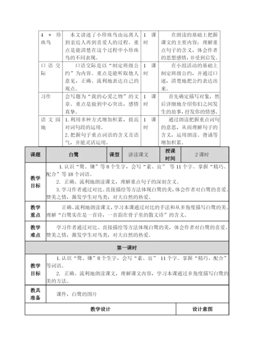 最新部编版五年级上册语文全册教案(表格).docx