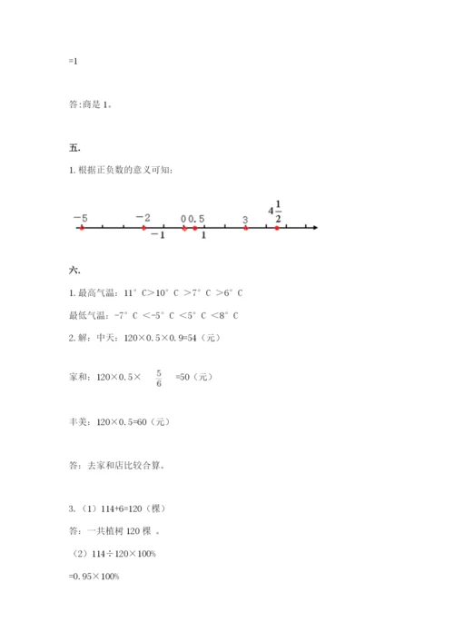青岛版六年级数学下学期期末测试题含答案【夺分金卷】.docx