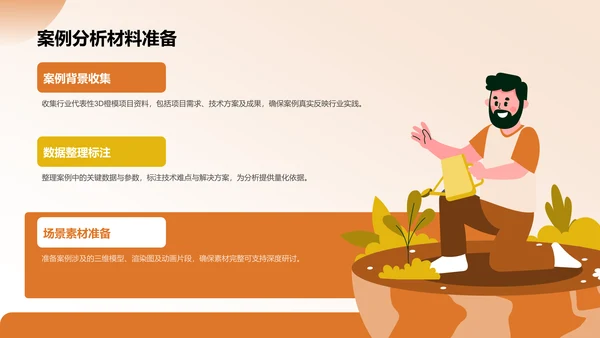 橙色3D风专业培训素材集PPT