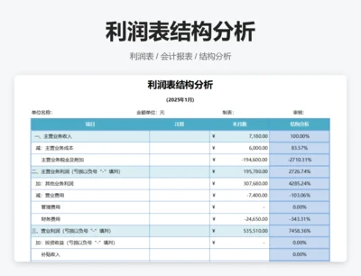 利润表结构分析