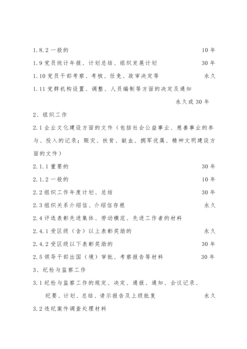 文书档案归档范围及保管期限表.docx