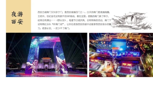 西安旅游攻略景点介绍通用PPT模板