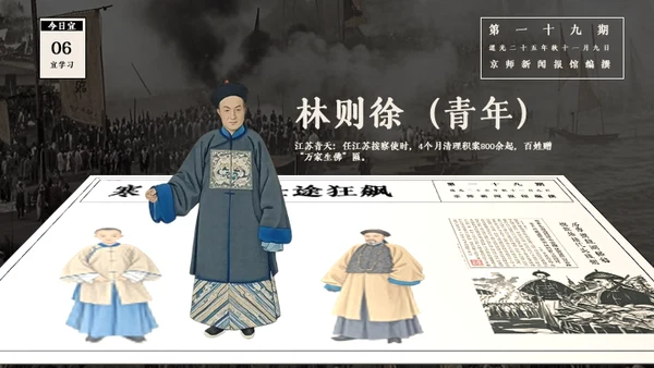 复古报纸风历史人物介绍林则徐