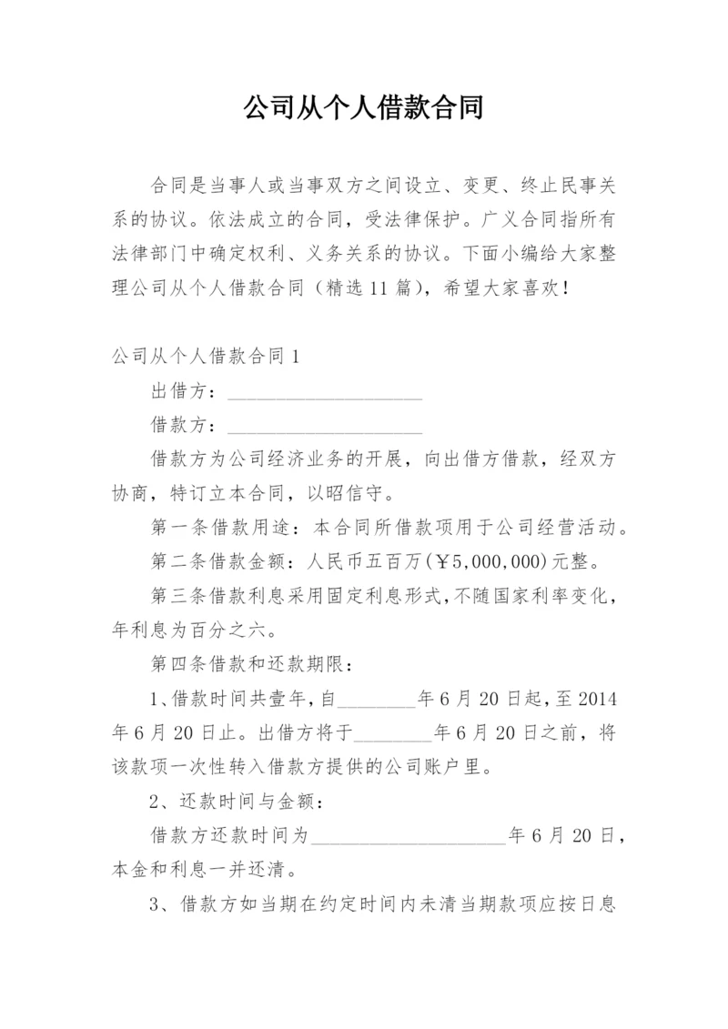 公司从个人借款合同.docx