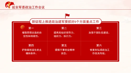 延安军委政治工作会议新时代政治建军方略十个明确党课PPT课件