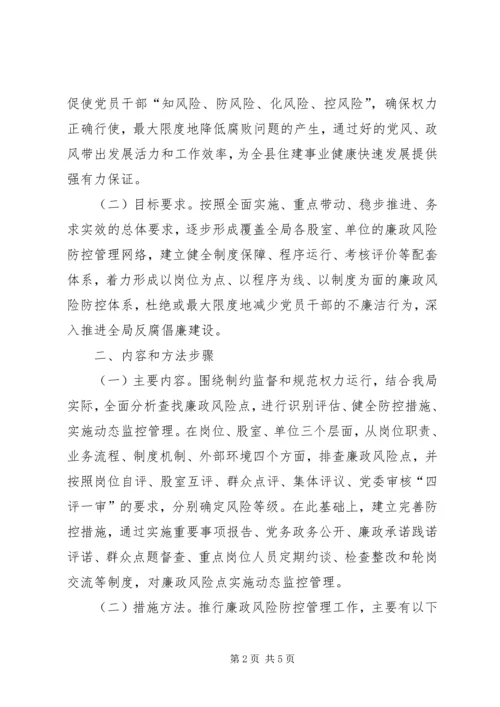 住建局廉政防控指导意见.docx