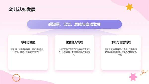 紫色卡通风幼儿心理发展与教育PPT模板