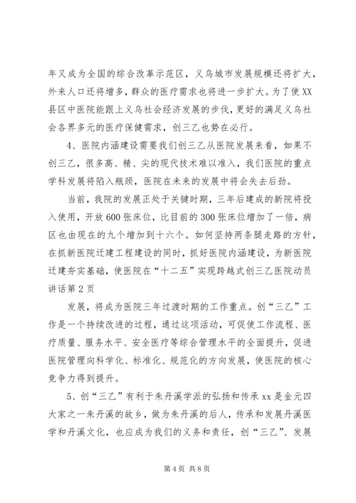 创三乙医院动员讲话.docx