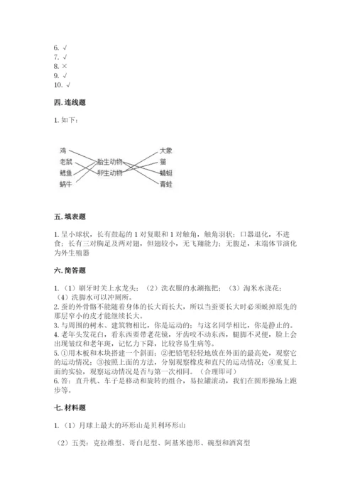 教科版三年级下册科学期末测试卷（预热题）.docx