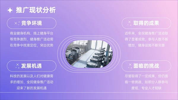 紫色简约风健身活动推广