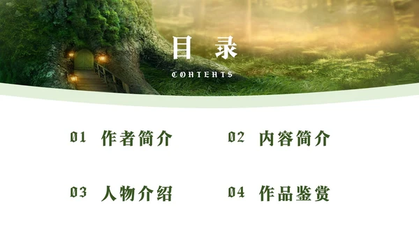 绿色实拍名著阅读分享会爱丽丝梦游仙境PPT读书分享
