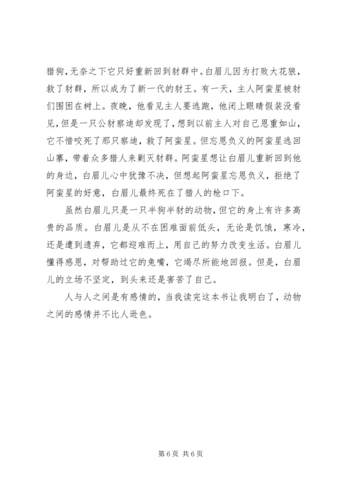 混血豺王优秀读后感.docx