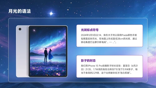 紫色创意风七夕文化月下告白余生多指教PPT模板