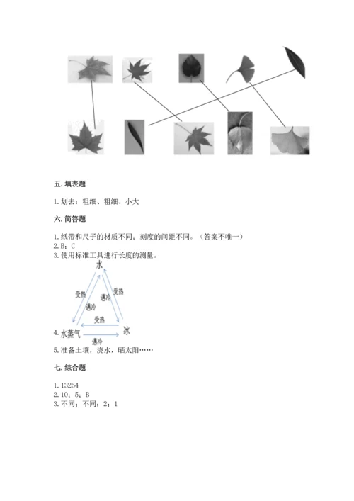 教科版一年级上册科学期末测试卷含完整答案（全国通用）.docx