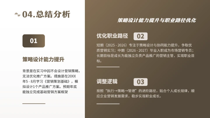 通用版大学生职业生涯规划职业生涯展示PPT模版1