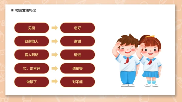 文明礼仪伴我行中小学生讲文明懂礼貌PPT模板