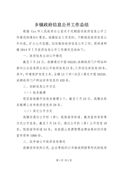 乡镇政府信息公开工作总结.docx