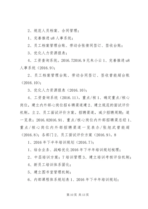 人力资源部上半年工作总结及下半年工作计划.docx