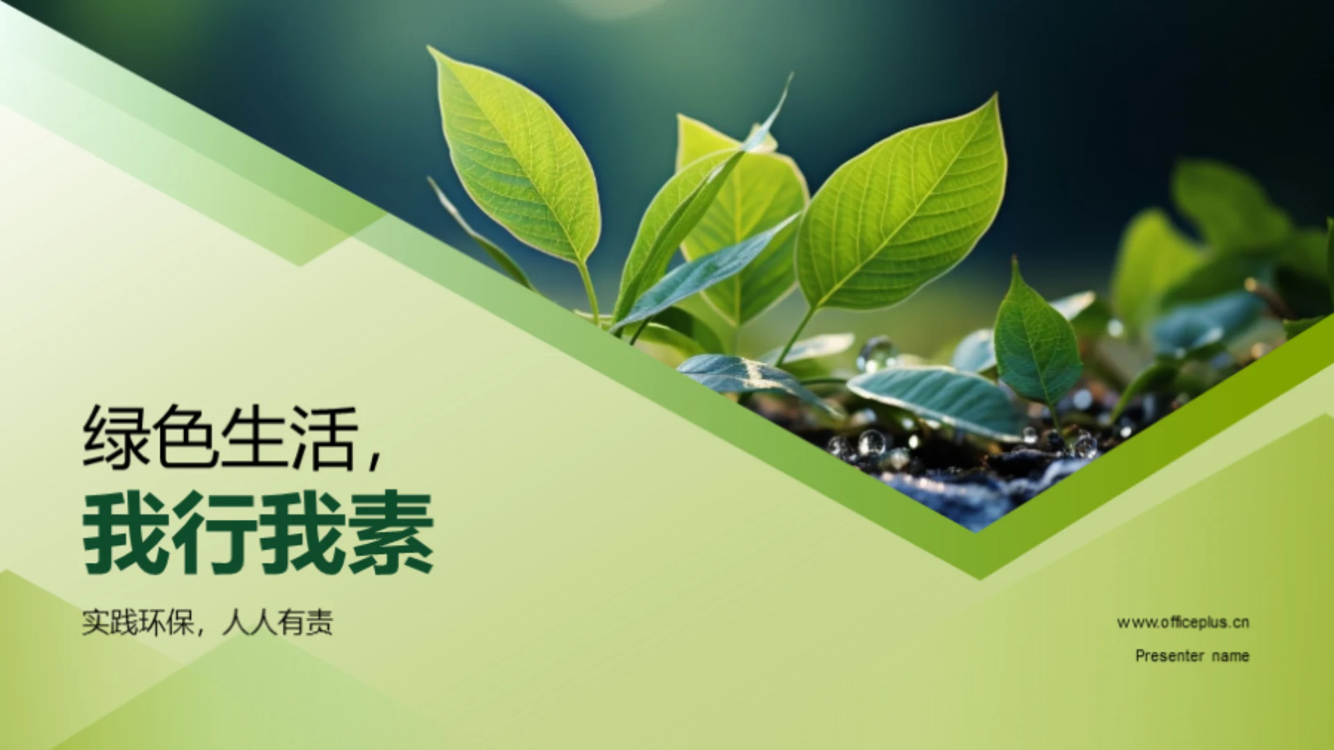 绿色生活,我行我素