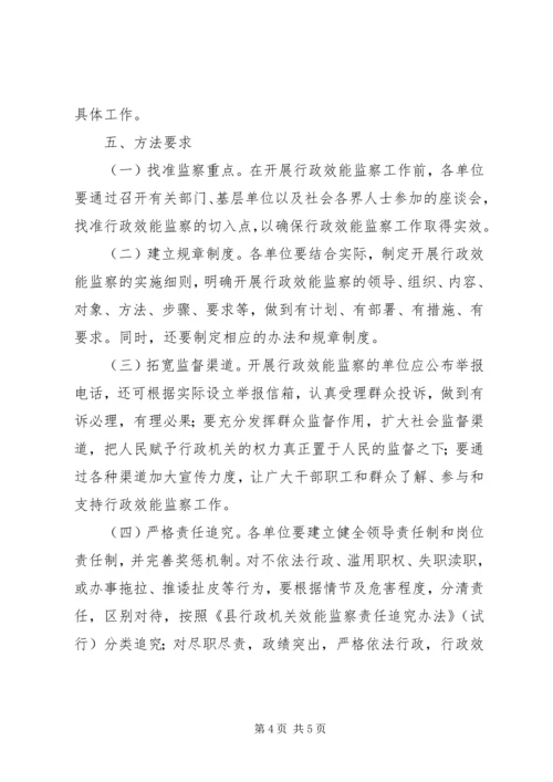 计生委效能监察方案.docx