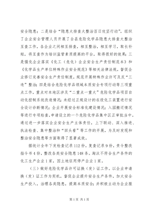 XX年度危险化学品安全监管工作总结.docx