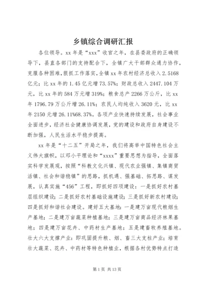 乡镇综合调研汇报.docx
