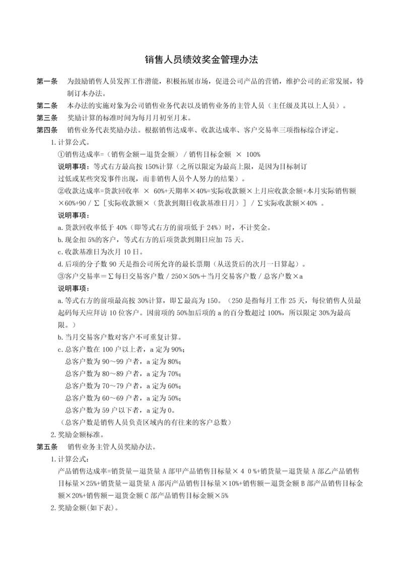 销售人员绩效奖金管理办法.docx