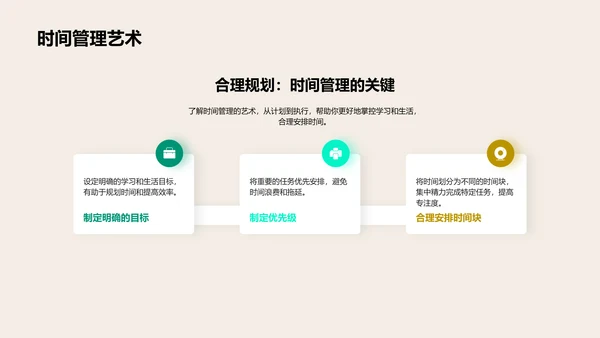 高中生活成长指南PPT模板