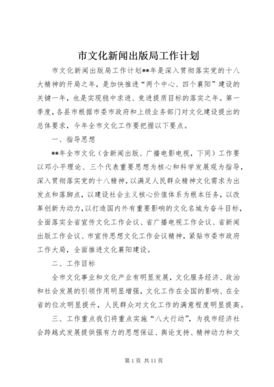 市文化新闻出版局工作计划.docx