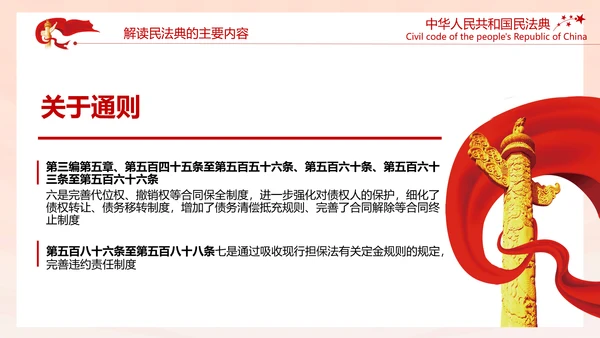中国首部民法典解读PPT模板