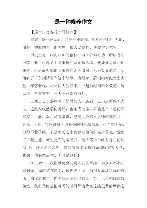 是一种修养作文.docx