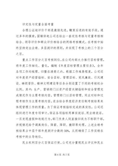 供电公司干部队伍建设经验交流材料.docx