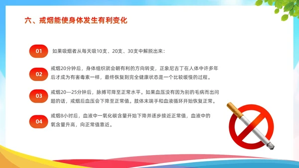 蓝色清新简约关爱健康远离烟酒禁烟禁酒主题班会PPT